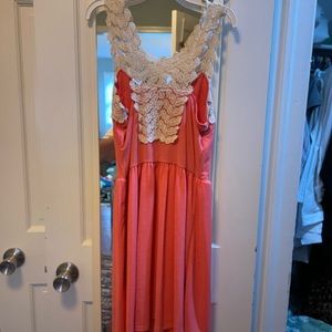 Orange sleeveless dress